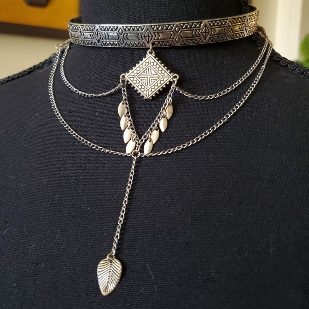 Cute Aztec Chain Choker Necklace